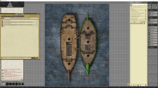 Fantasy Grounds - Pathfinder RPG - Pathfinder Flip-Map - Classic Pirate Ship