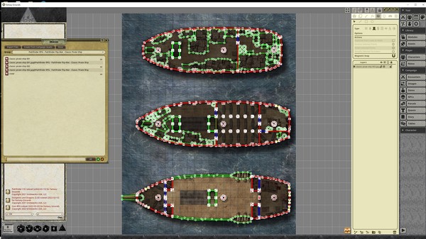 Fantasy Grounds - Pathfinder RPG - Pathfinder Flip-Map - Classic Pirate Ship