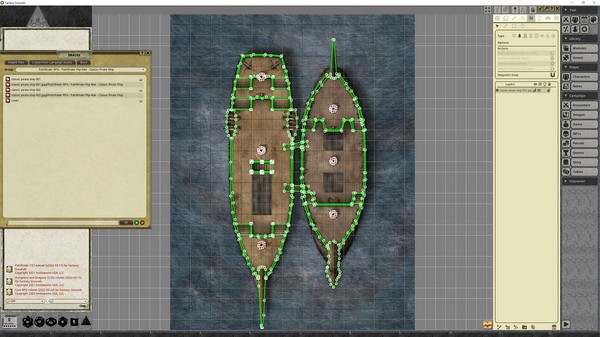Fantasy Grounds - Pathfinder RPG - Pathfinder Flip-Map - Classic Pirate Ship