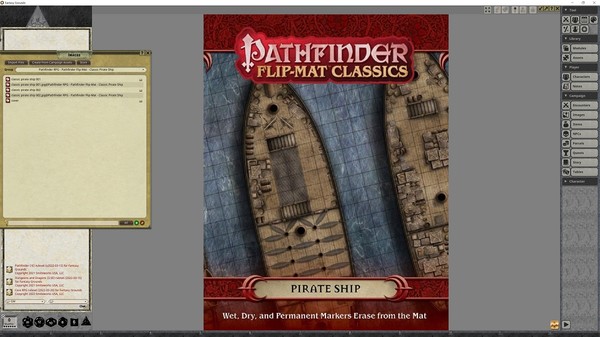Fantasy Grounds - Pathfinder RPG - Pathfinder Flip-Map - Classic Pirate Ship