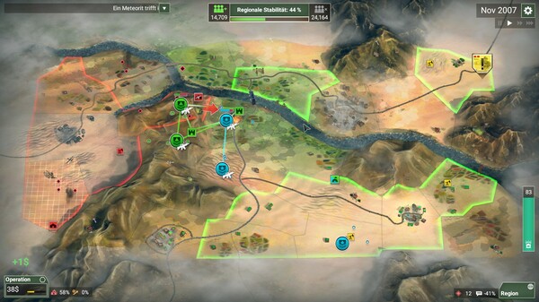 Rebel Inc: Escalation - Sand & Secrets Screenshot 1