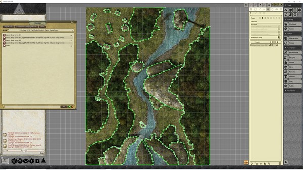 Fantasy Grounds - Pathfinder RPG - Pathfinder Flip-Mat - Classic Deep Forest