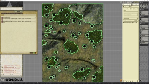 Fantasy Grounds - Pathfinder RPG - Pathfinder Flip-Mat - Classic Deep Forest