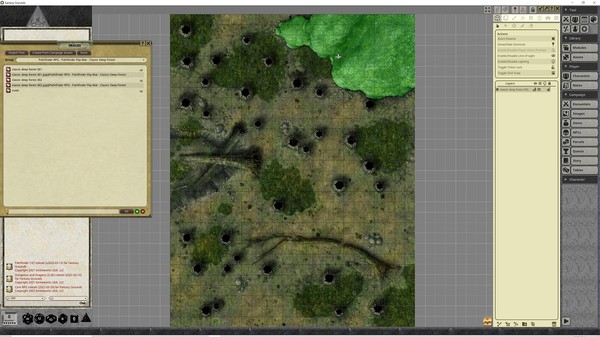 Fantasy Grounds - Pathfinder RPG - Pathfinder Flip-Mat - Classic Deep Forest