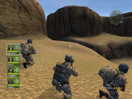 Screenshot of Conflict Desert Storm™ gameplay showing in-action mechanics