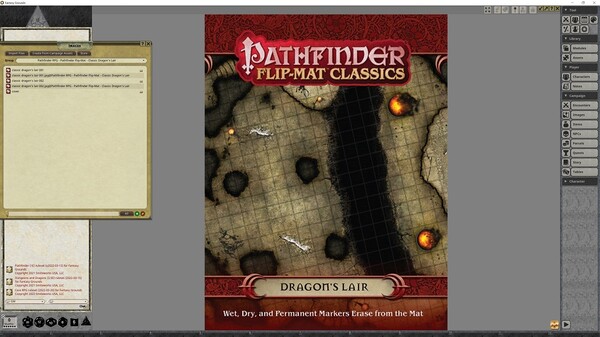 Fantasy Grounds - Pathfinder RPG - Pathfinder Flip-Mat - Classic Dragon's Lair