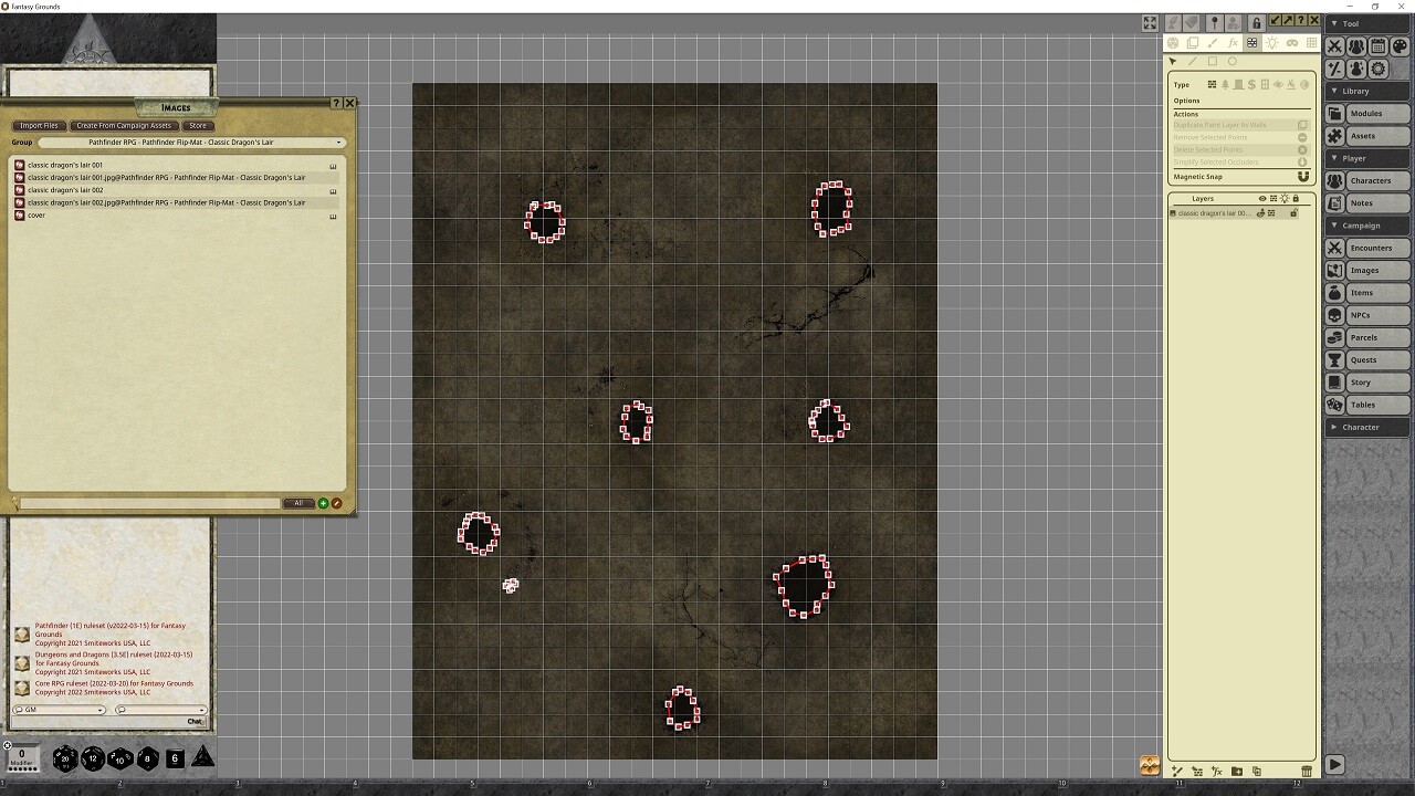 Fantasy Grounds - Pathfinder RPG - Pathfinder Flip-Mat - Classic Dragon's Lairのスクリーンショット 1