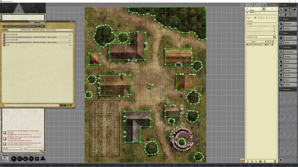 Fantasy Grounds - Pathfinder RPG - Pathfinder Flip-Mat - Classic Hamlet