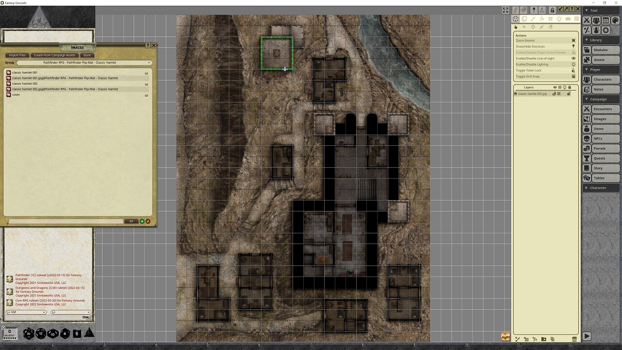 Fantasy Grounds - Pathfinder RPG - Pathfinder Flip-Mat - Classic Hamlet screenshot 1