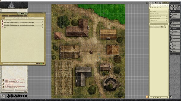 Fantasy Grounds - Pathfinder RPG - Pathfinder Flip-Mat - Classic Hamlet
