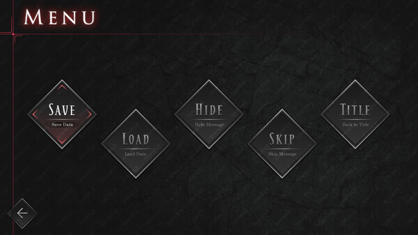 Screenshot z Tyrano Builder - Visual Novel GUI Pack #2 Color-Red [kopanda UI]