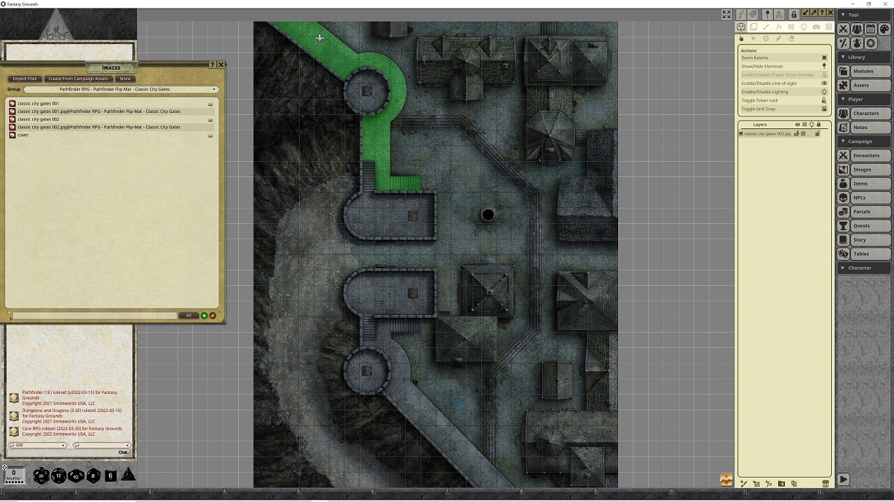 Fantasy Grounds - Pathfinder RPG - Pathfinder Flip-Mat - Classic City Gates Featured Screenshot #1