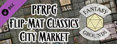 Fantasy Grounds - Pathfinder RPG - Pathfinder Flip-Mat - Classic City Market Small Capsule Image