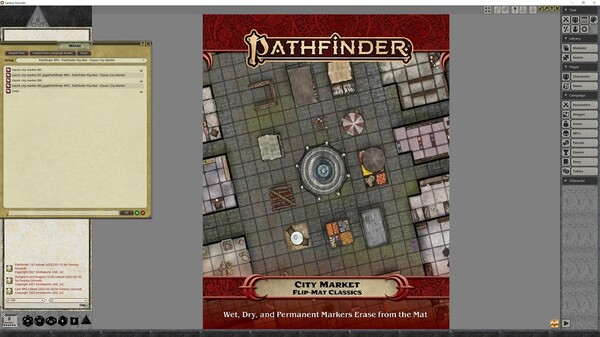 Fantasy Grounds - Pathfinder RPG - Pathfinder Flip-Mat - Classic City Market