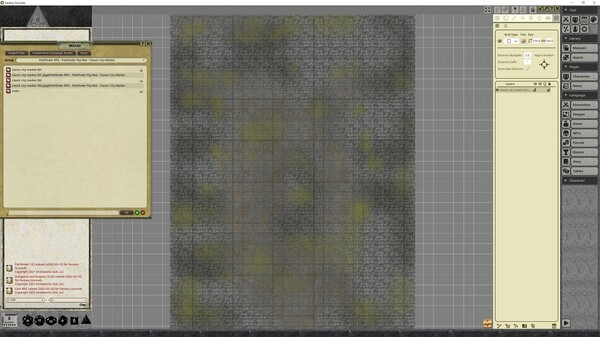 Fantasy Grounds - Pathfinder RPG - Pathfinder Flip-Mat - Classic City Market