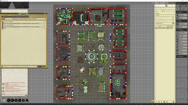 Fantasy Grounds - Pathfinder RPG - Pathfinder Flip-Mat - Classic City Market