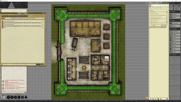 Fantasy Grounds - Pathfinder RPG - Pathfinder Flip-Mat - Classic Bandit Outpost