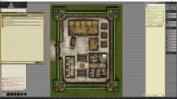 Fantasy Grounds - Pathfinder RPG - Pathfinder Flip-Mat - Classic Bandit Outpost