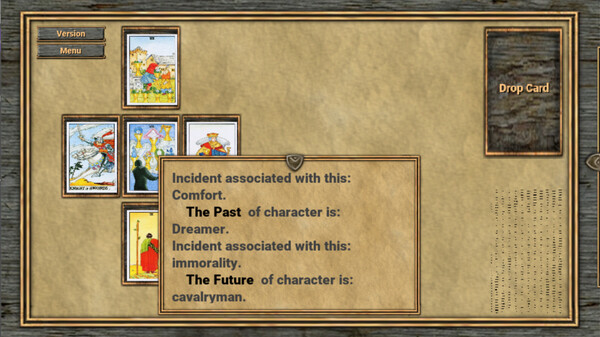 Screenshot z Tarot for Storytelling Screenshot z Tarot for Storytelling