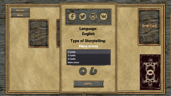 Screenshot z Tarot for Storytelling Screenshot z Tarot for Storytelling