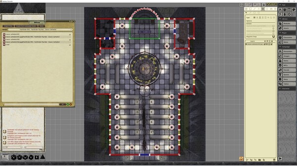 Fantasy Grounds - Pathfinder RPG - Pathfinder Flip-Mat - Classic Cathedral