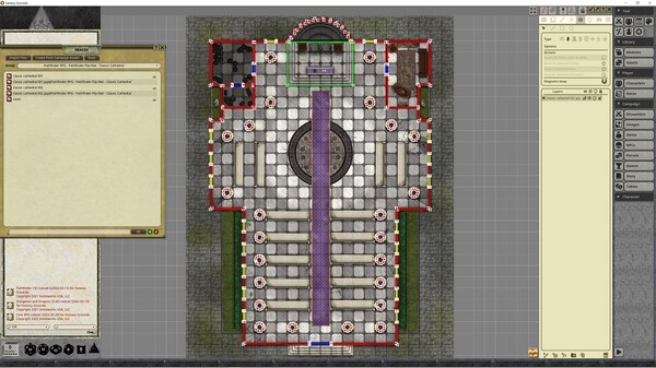 Fantasy Grounds - Pathfinder RPG - Pathfinder Flip-Mat - Classic Cathedral