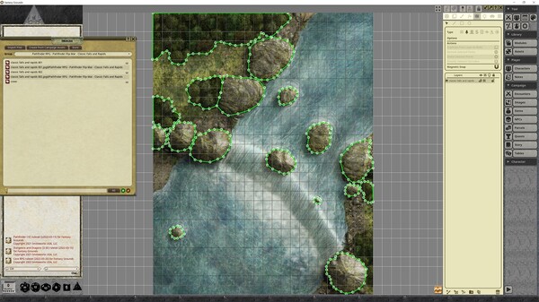 Fantasy Grounds - Pathfinder RPG - Pathfinder Flip-Mat - Classic Falls and Rapids