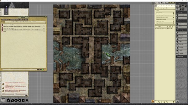 Fantasy Grounds - Pathfinder RPG - Pathfinder Flip-Mat - Classic Slum Quarter