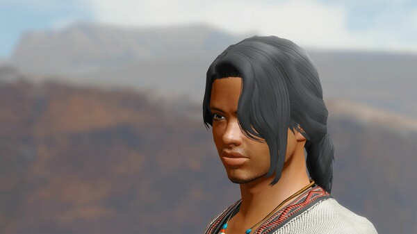 Monster Hunter Rise - "Princely Tail" hairstyle