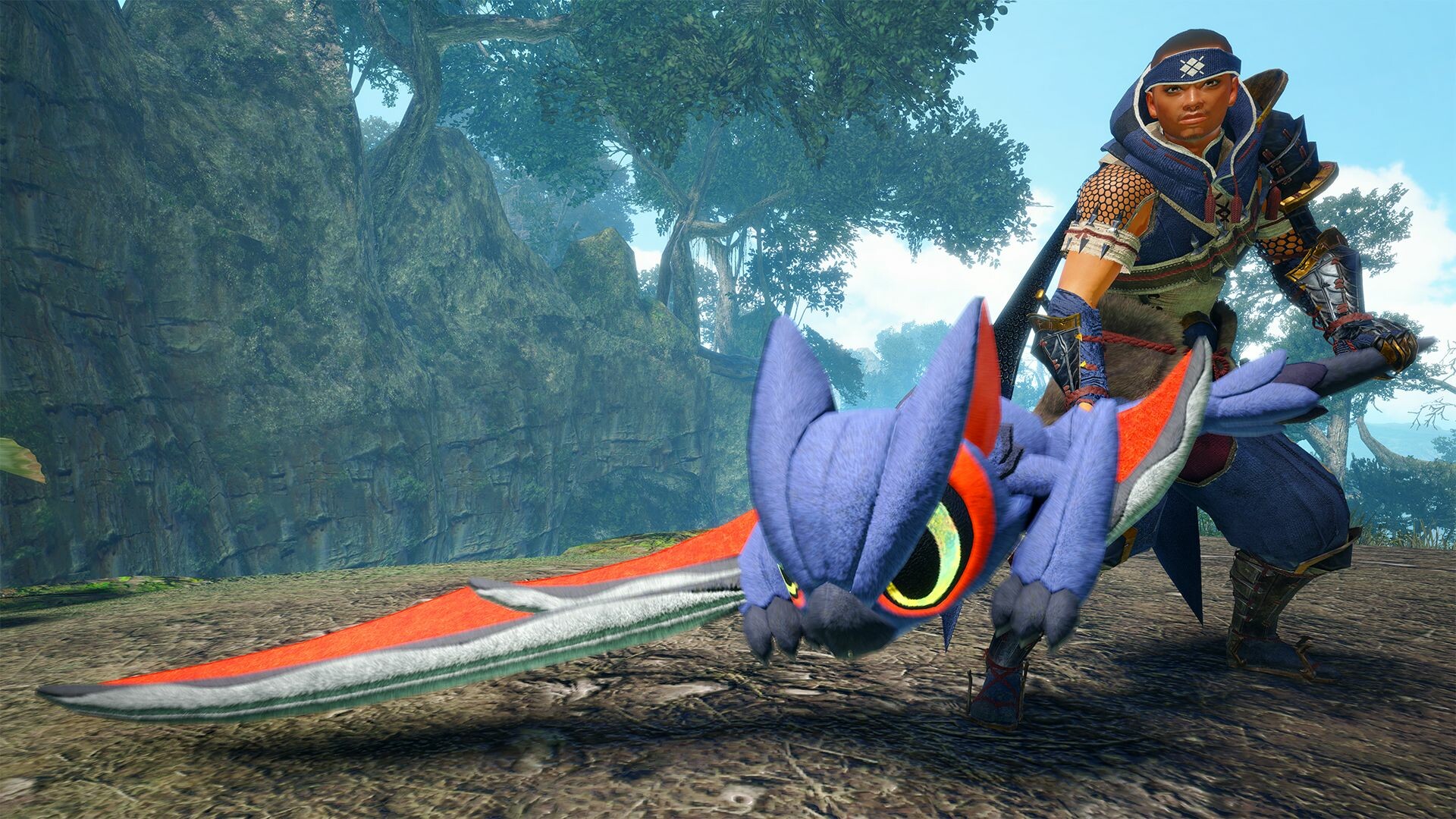 Monster Hunter Rise - "Stuffed Nargacuga" Hunter layered weapon (Long Sword) Featured Screenshot #1