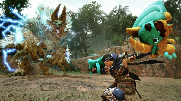 Monster Hunter Rise - "Stuffed Zinogre" Hunter layered weapon (Sword & Shield)