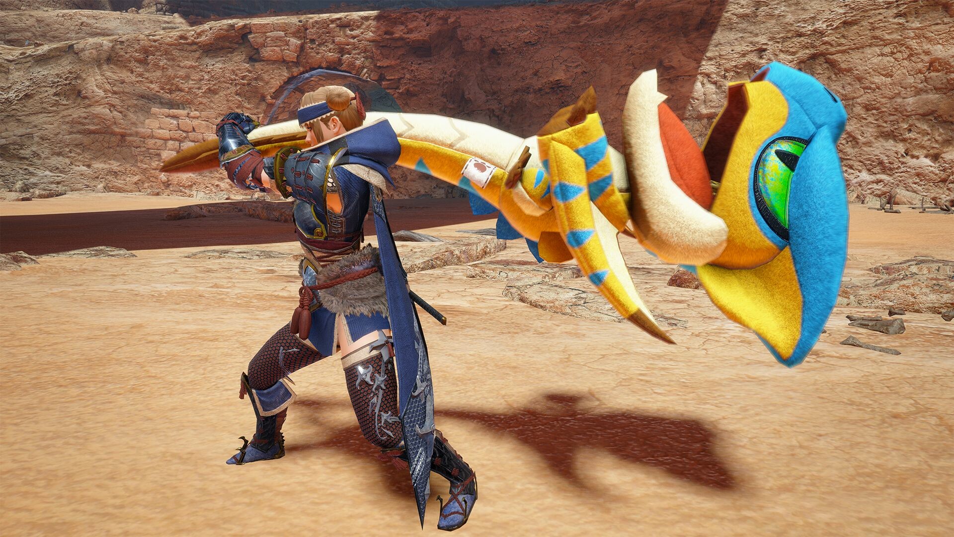 Monster Hunter Rise - "Stuffed Tigrex" Hunter layered weapon (Hunting Horn) Featured Screenshot #1