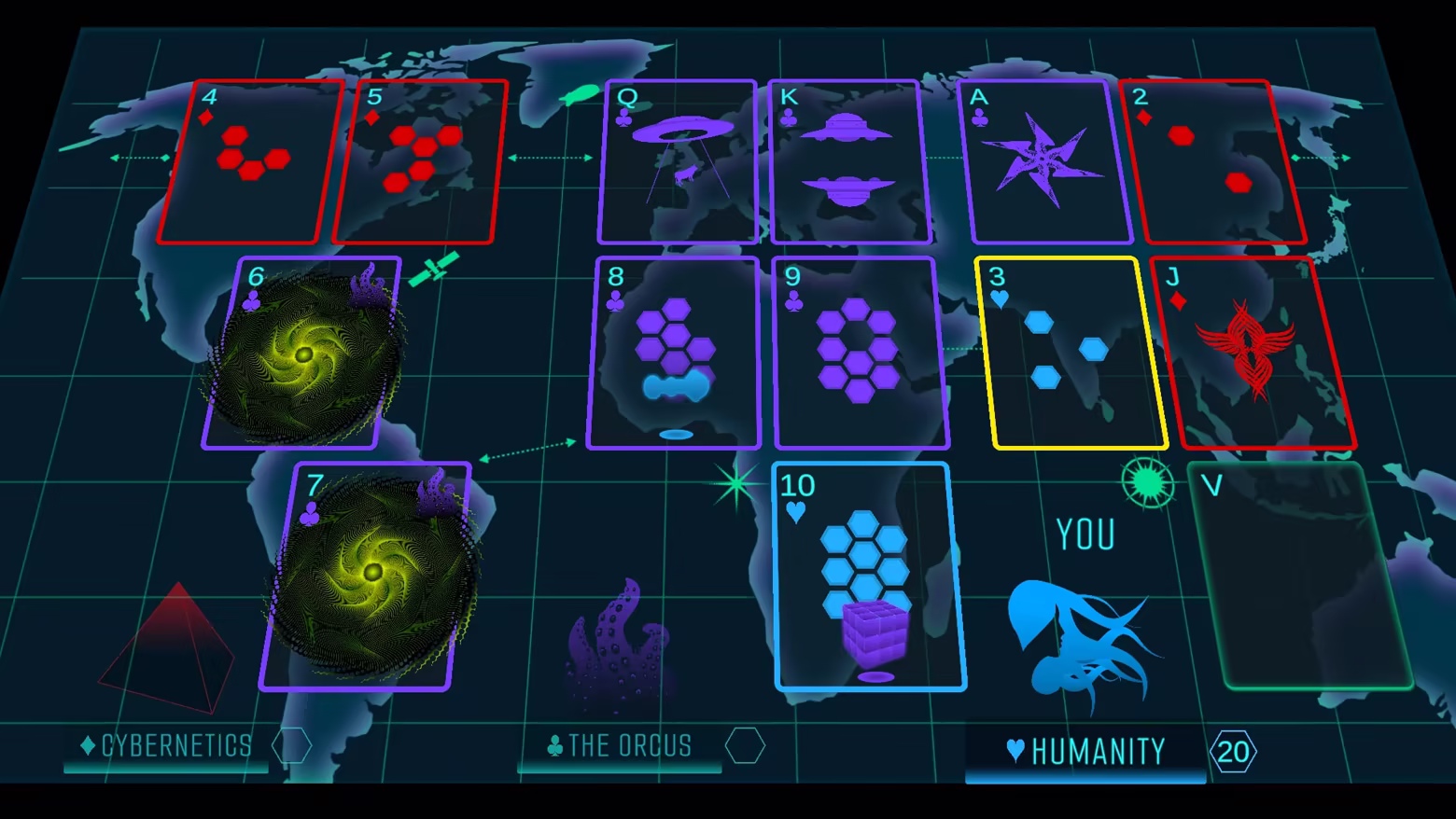 Player about to make their World Map move.