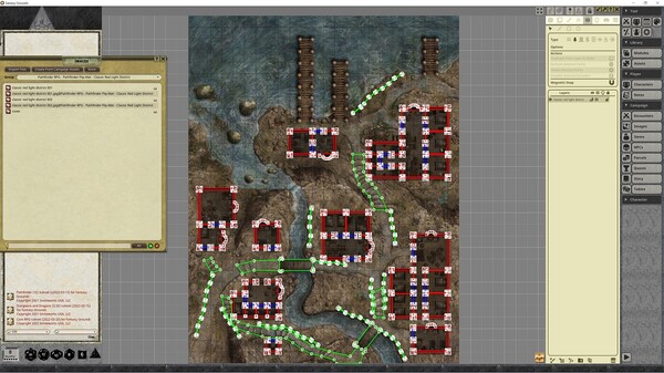 Fantasy Grounds - Pathfinder RPG - Pathfinder Flip-Mat - Classic Red Light District