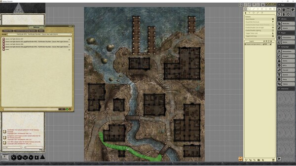 Fantasy Grounds - Pathfinder RPG - Pathfinder Flip-Mat - Classic Red Light District