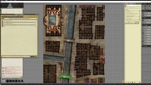 Fantasy Grounds - Pathfinder RPG - Pathfinder Flip-Mat - Classic Red Light District