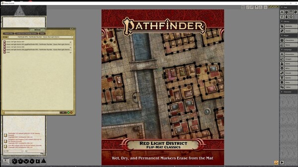 Fantasy Grounds - Pathfinder RPG - Pathfinder Flip-Mat - Classic Red Light District