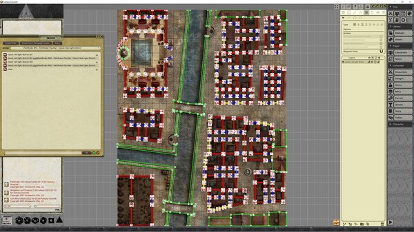 Fantasy Grounds - Pathfinder RPG - Pathfinder Flip-Mat - Classic Red Light District