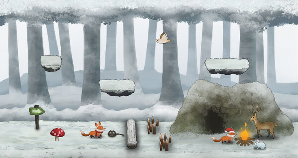 Red Fox and the Four Seasons - Design My Forest 2 screenshot 3