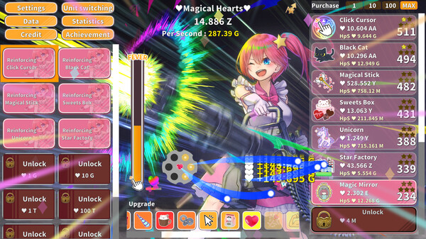 Screenshot z Magical Girl Clicker
