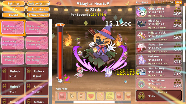 Screenshot z Magical Girl Clicker