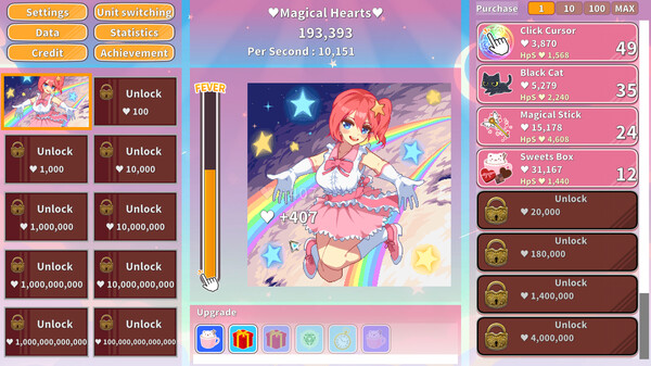 Screenshot z Magical Girl Clicker