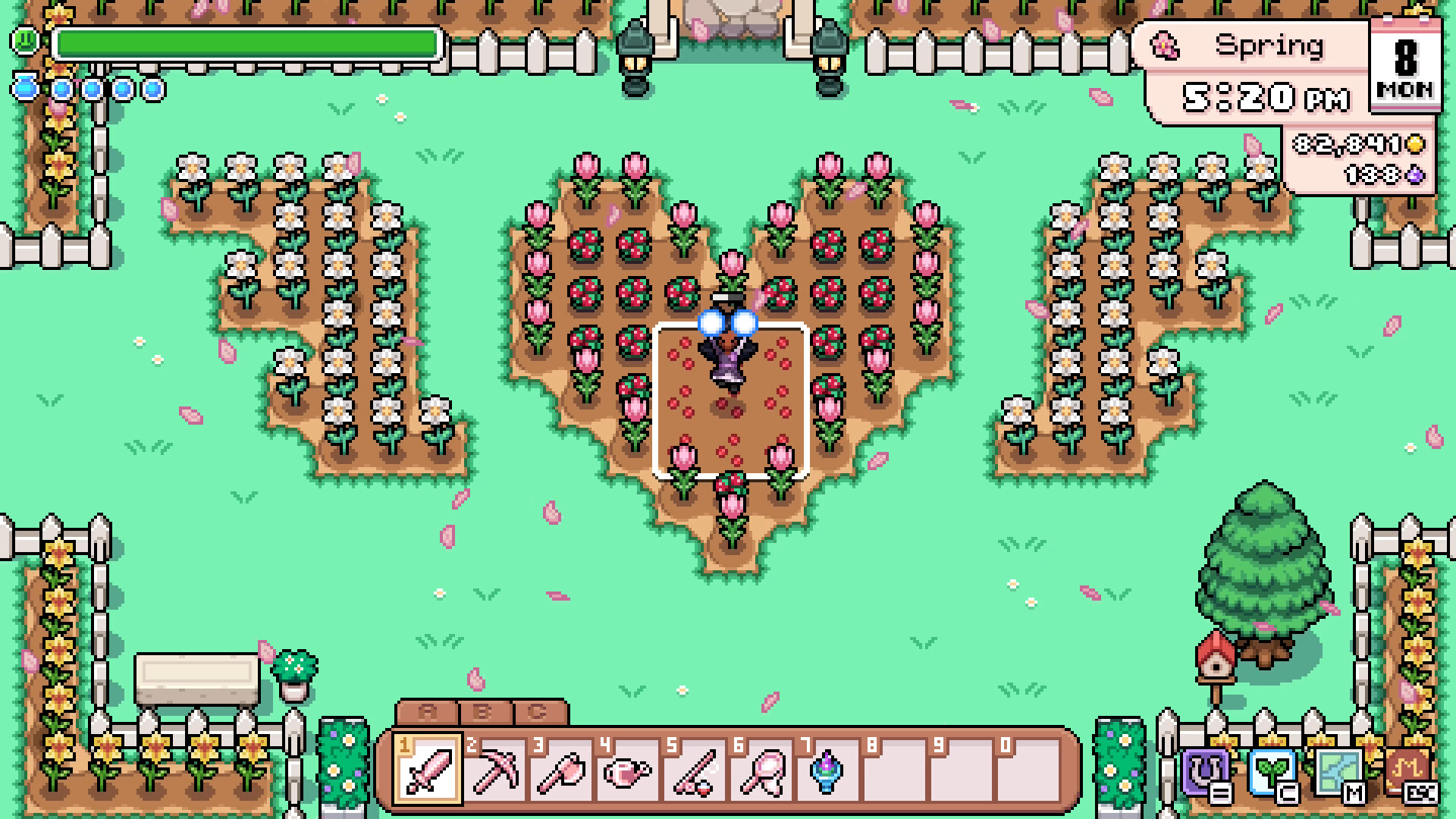 fields of mistria farm layout: zones and moves