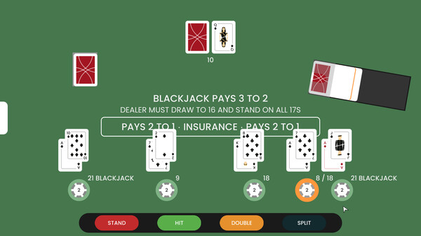 Screenshot z Blackjack at Carrot