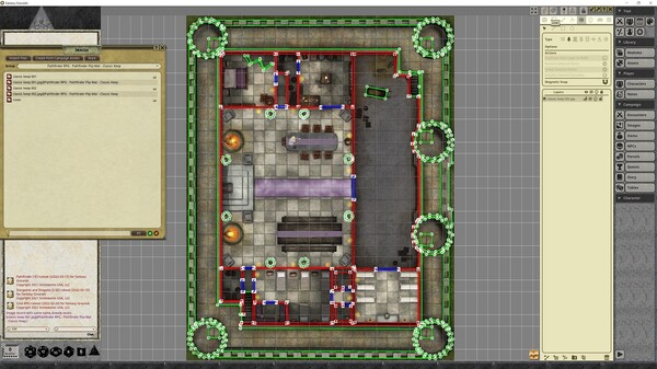 Fantasy Grounds - Pathfinder RPG - GameMastery Flip-Mat - Classic Keep