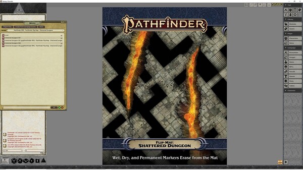Fantasy Grounds - Pathfinder RPG - Pathfinder Flip-Mat - Shattered Dungeon