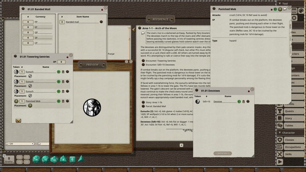 Screenshot z Fantasy Grounds - Dungeon Crawl Classics #74: Blades Against Death
