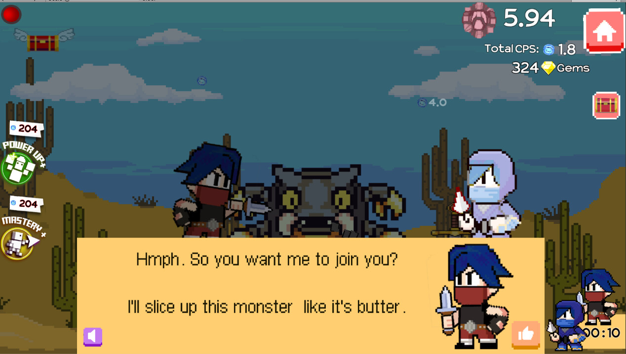 #2. Idle Gem Quest (Steam) Podle: Game Sage Productions