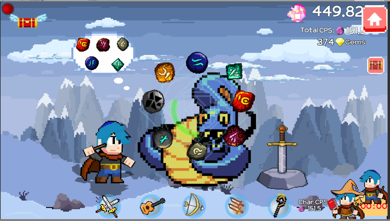 #3. Idle Gem Quest (Steam) Podle: Game Sage Productions