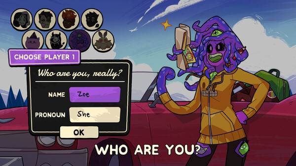 Monster Roadtrip Playable character - Zoe